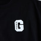 Prof G Collegiate logo on front left chest of the Dawg Crewneck.